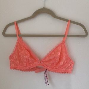 Brand New VS Coral Lace Bralette